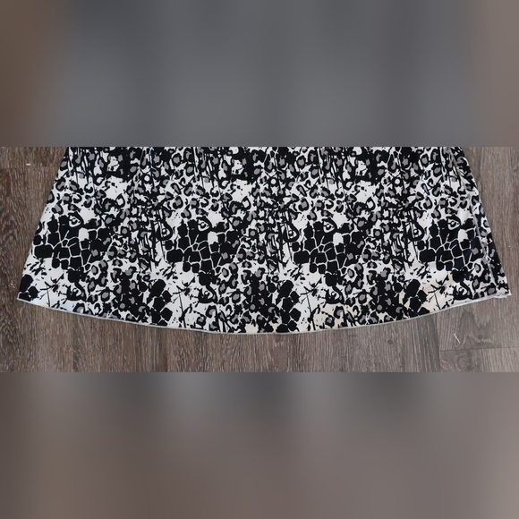 Tranquility Black Grey Ivory Knit Skirt Size XL Boho Office Date Business Casual - Picture 3 of 8